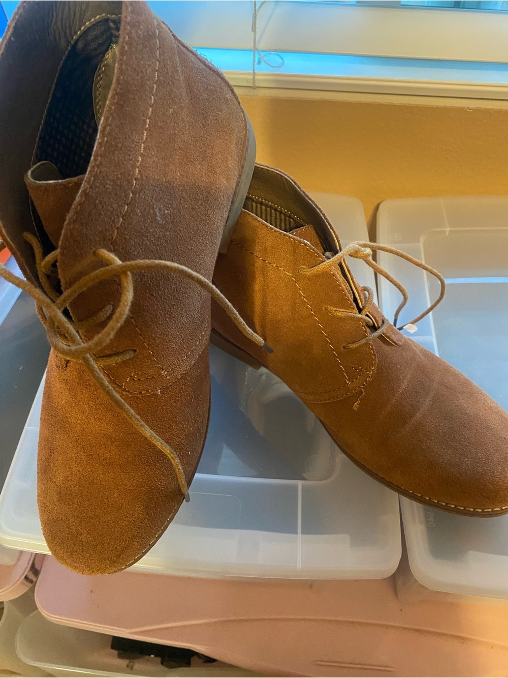 White Mountain Women's Lace-Up Suede Ankle Boots in Brown